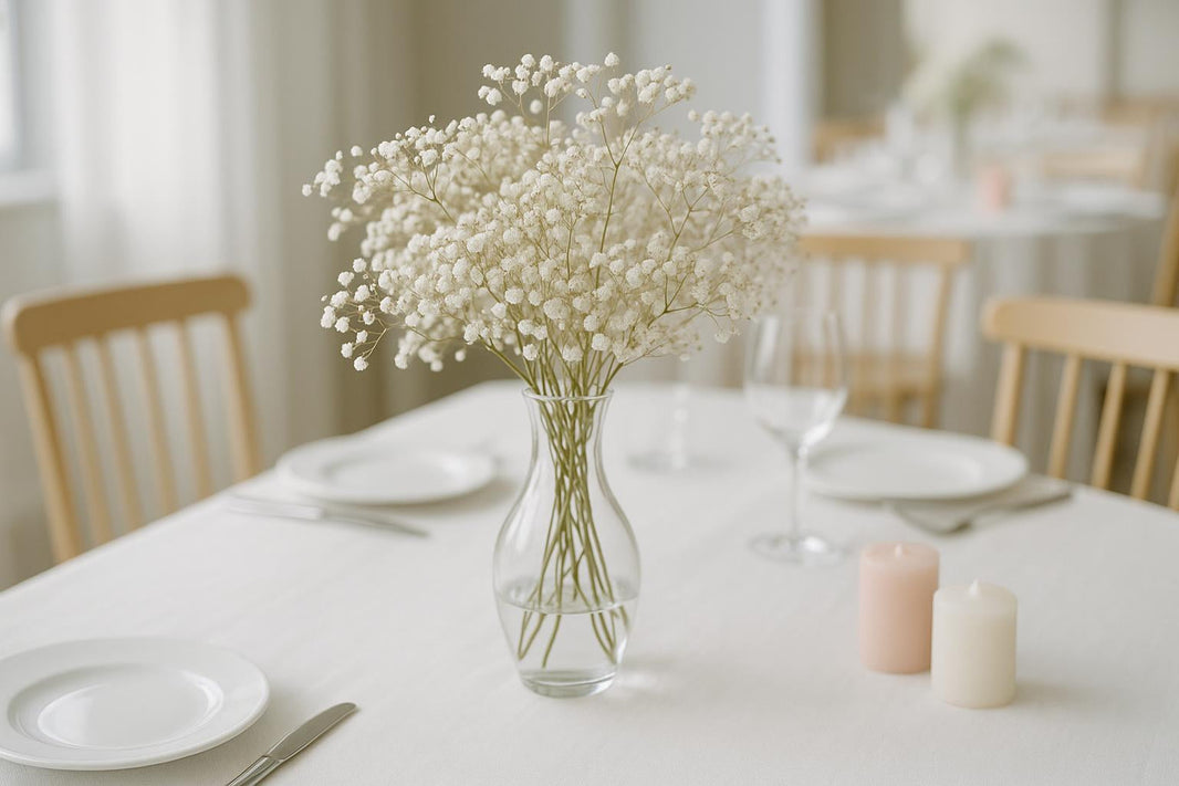 Gipsówka stabilizowana w dekoracjach ślubnych idealny wybór