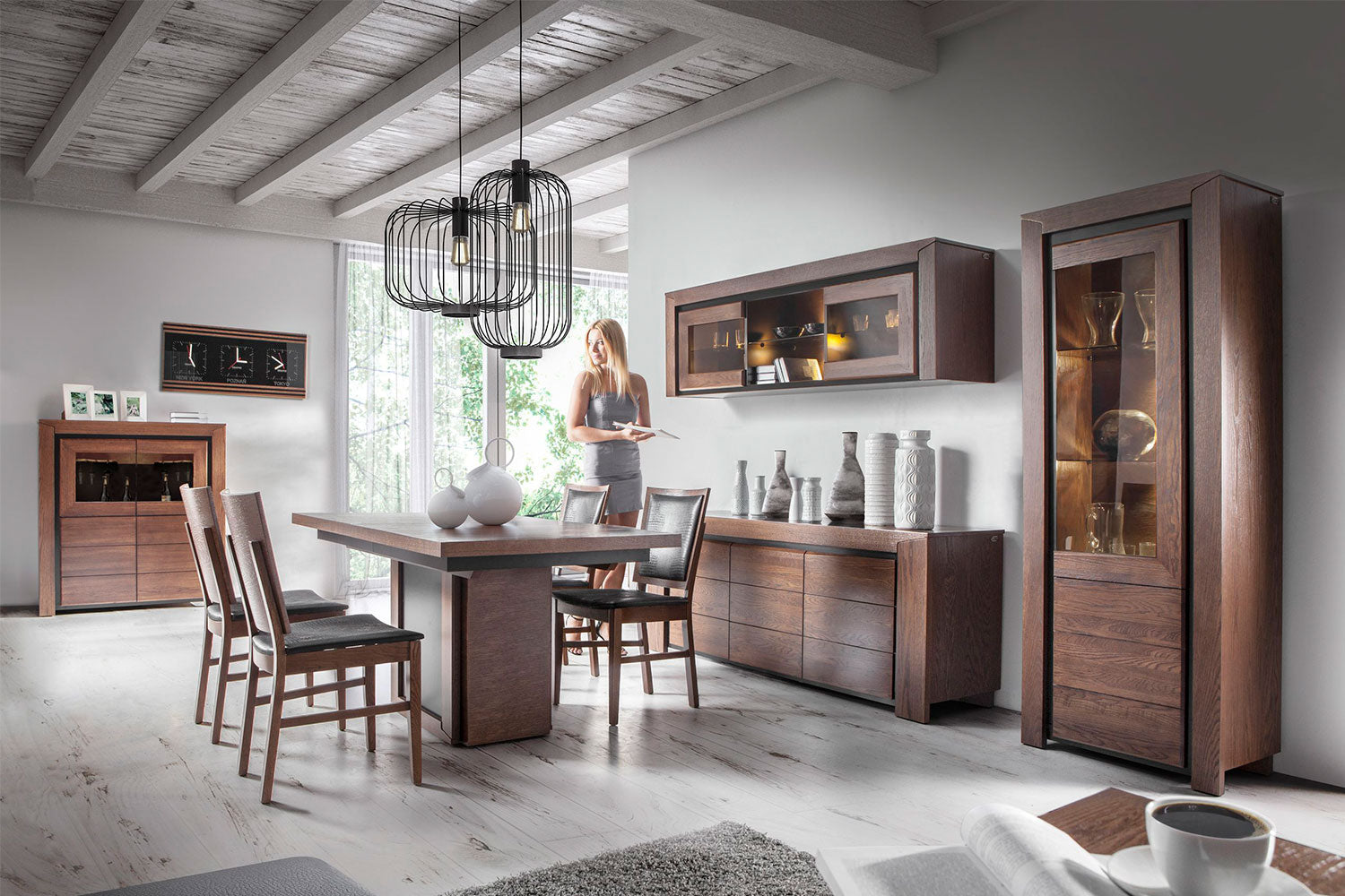 Elegancja i trwałość: Stoły dębowe z naturalną okleiną do jadalni