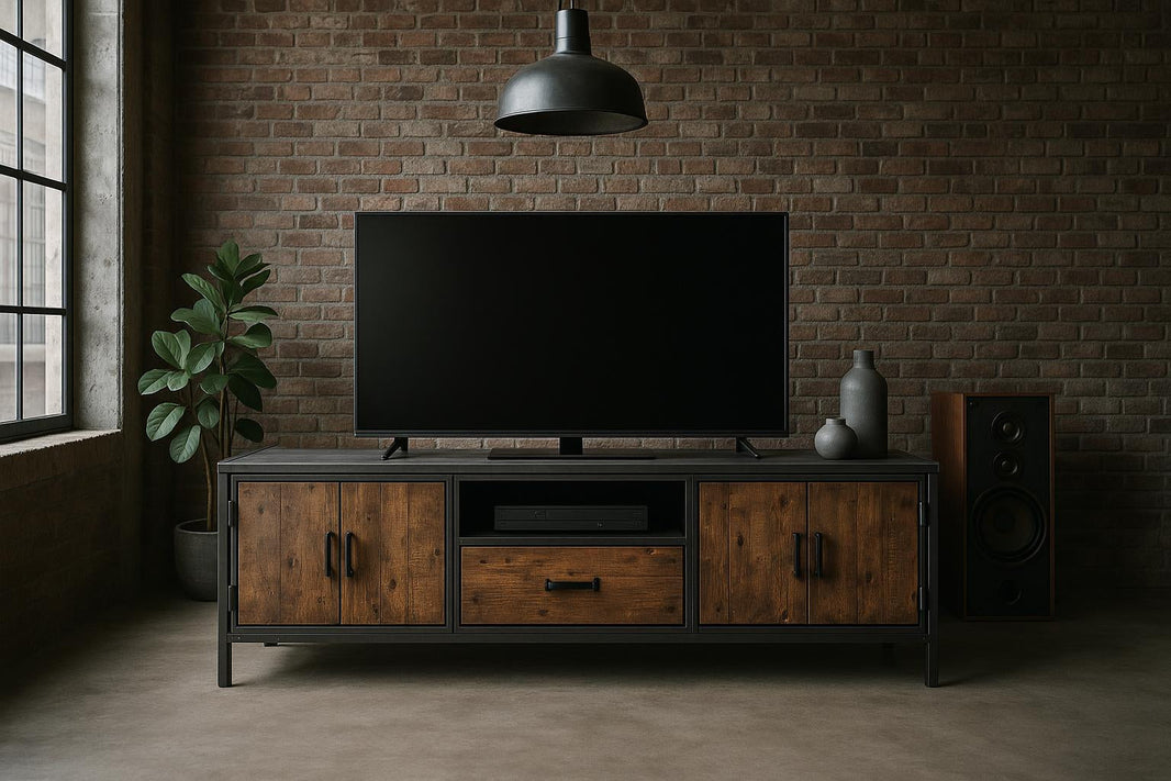 Szafka rtv loft industrial: esencja nowoczesnego designu.