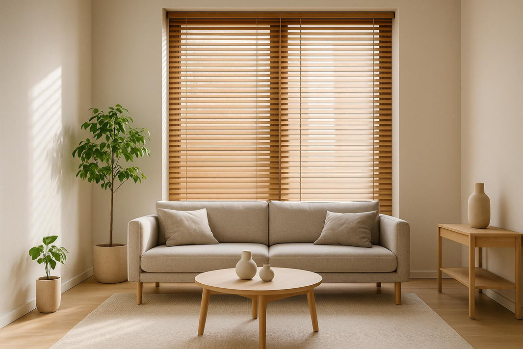 Żaluzje drewniane z lamelami 50 mm do salonu: dlaczego warto je wybrać 