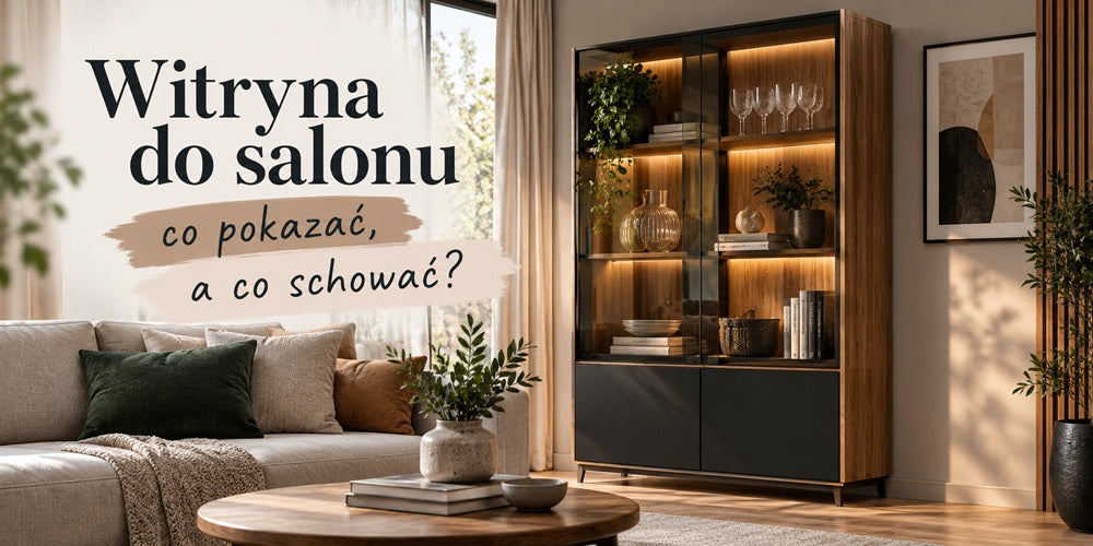 Witryna do salonu: co pokazać, a co schować?