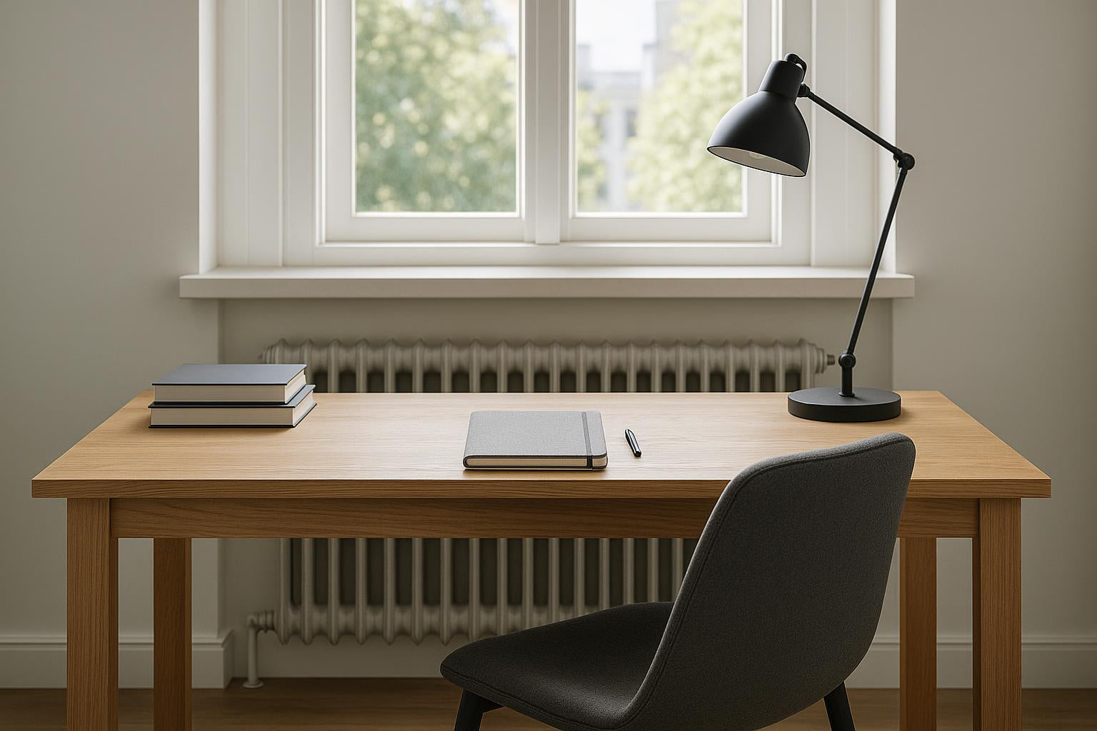 Biurko pod oknem z kaloryferem: ergonomia i styl