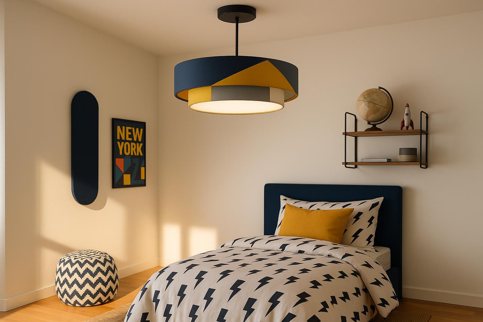 Lampa sufitowa dla chłopca: trendy i inspiracje