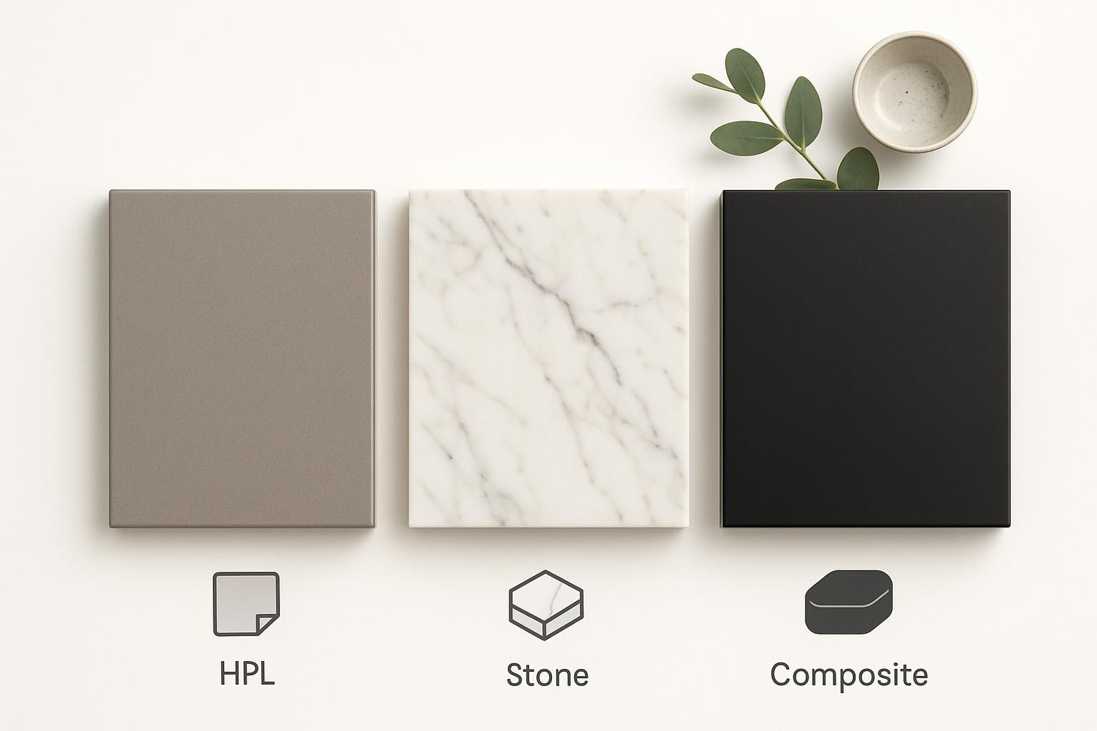 Porównanie blatów laminowanych z kamieniem i kompozytem