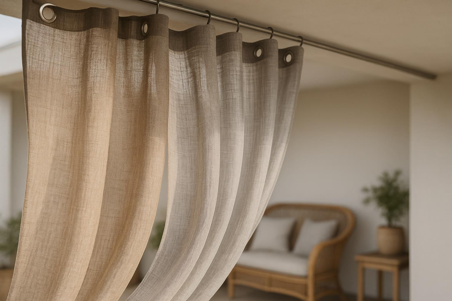 Zasłony na balkon w bloku: materiały i design
