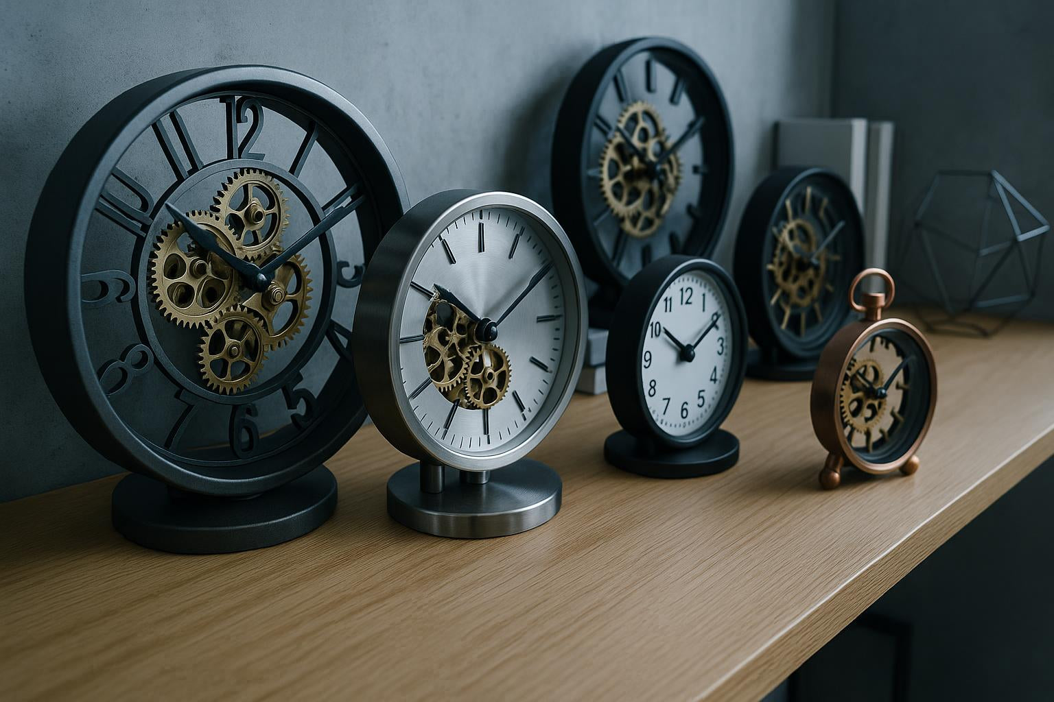 Zegar stojący na półkę: wybór mechanizmu i funkcji