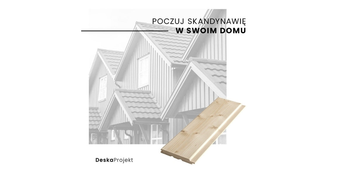 Nowoczesna elewacja ze świerku skandynawskiego na froncie domu